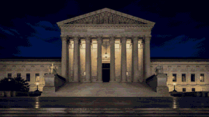 courtbuilding at night
